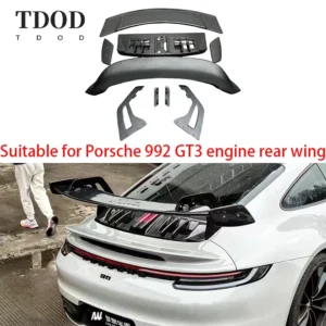 GT3 TDODStyle Carbon Fiber Rear Trunk GT Wing Spoiler for Porsche 992 911 Carrera Body Kit 2019-2025 1