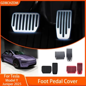 For Tesla Model Y L/Y Juniper 2026 Upgrade Foot Pedal Pads Non-slip Accelerator Brake Rest Performance Aluminum Mats Accessories 1