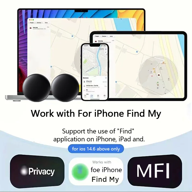 1/ 4Pack GPS Tracker Strong Magnetic Car Vehicle Tracking Anti-loss Positioning Device Car Locator work with Apple Find My APP 2