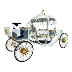 4 Wheels Electric Royal Wedding Carriages Cinderella Horse Drawn Carriage Buggy Sightseeing Vintage Horse Wagons Carts for Sale 1