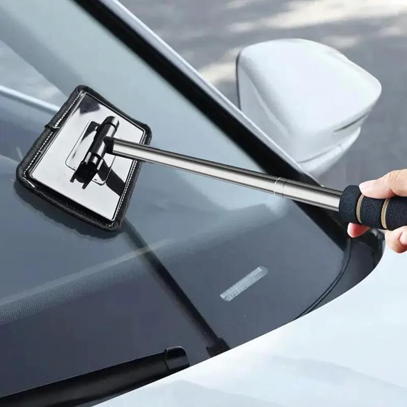 Automobile Windshield Water Scraping Telescopic Automobile Glass Wiper Auto Cleaning Tools Window Cleaning Brush Cleaning Cloth 2