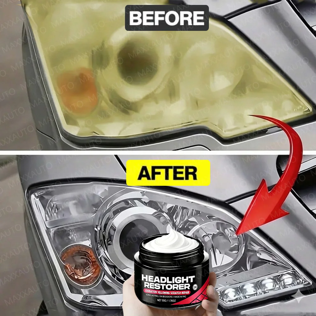 Professional Car Headlight Restoration Yellowing, Oxidation,Fogging Removes Automotive Front & Rear Light Polish Clean Care 1