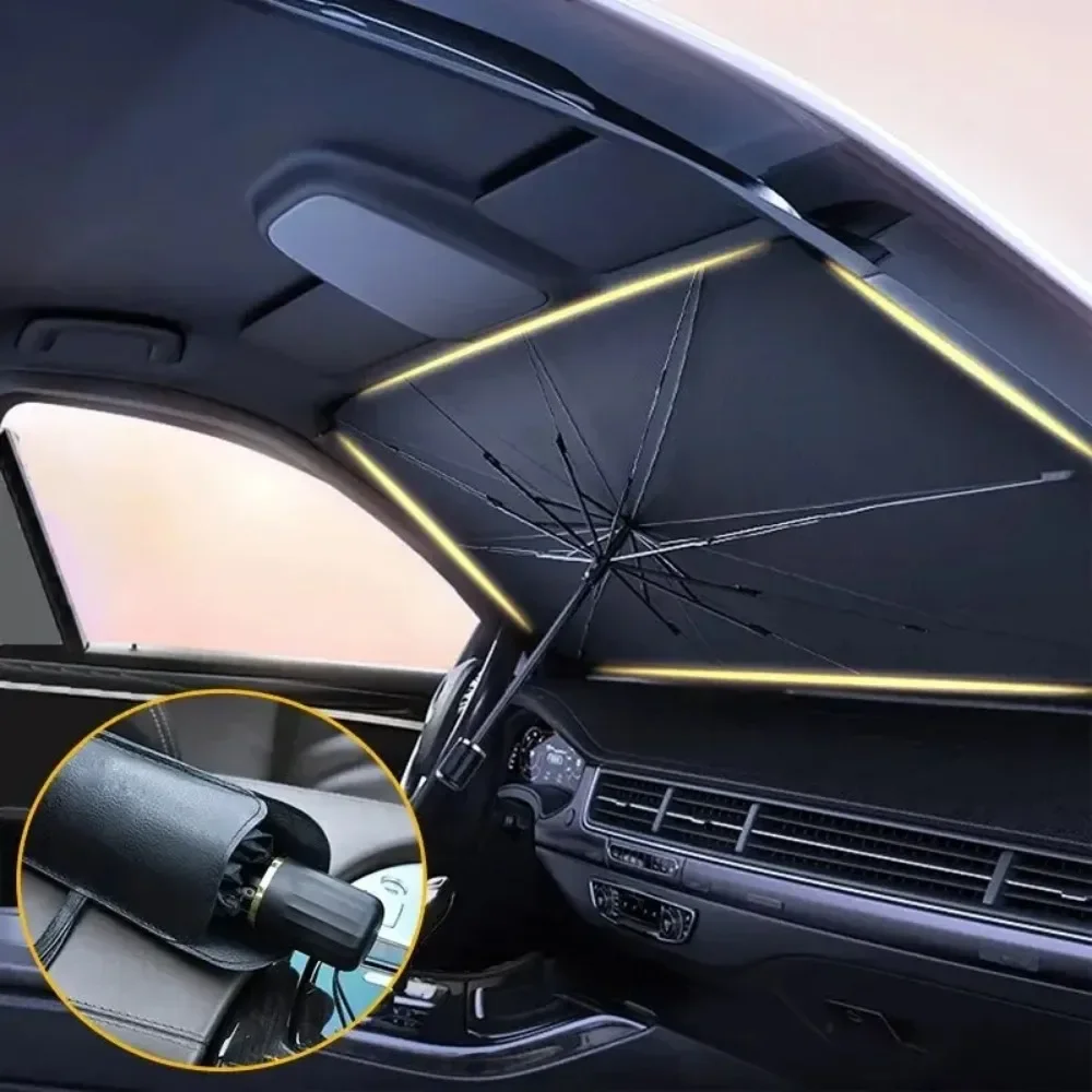 Car Sunshade Umbrella For Auto Shading Car Sun Shade Protector Parasol Summer Sun Interior Windshield Protection Curtain 1