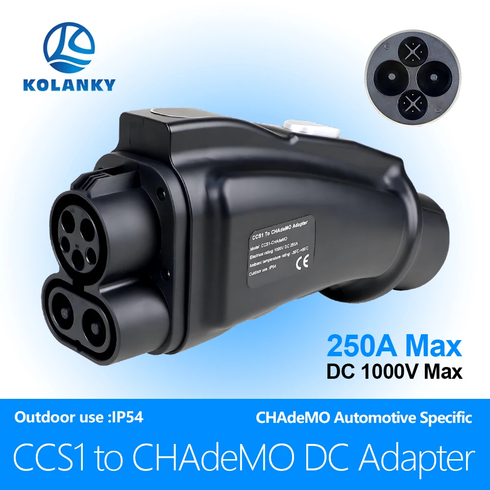 Kolanky EV Charger Adaptor CCS1 To Chademo Converter Fast Charging  Electric Vehicle New Energy Cars 1