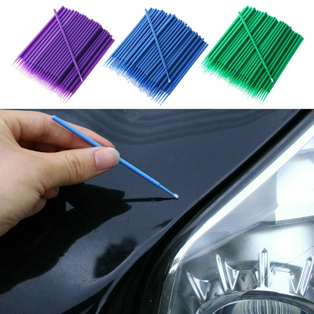 100pcs Paint Brushes Paint Touch-up Dentistry Pen Car Applicator Stick Once-only Use Automobile Pen Cleaning Stick Paint Brushes 1