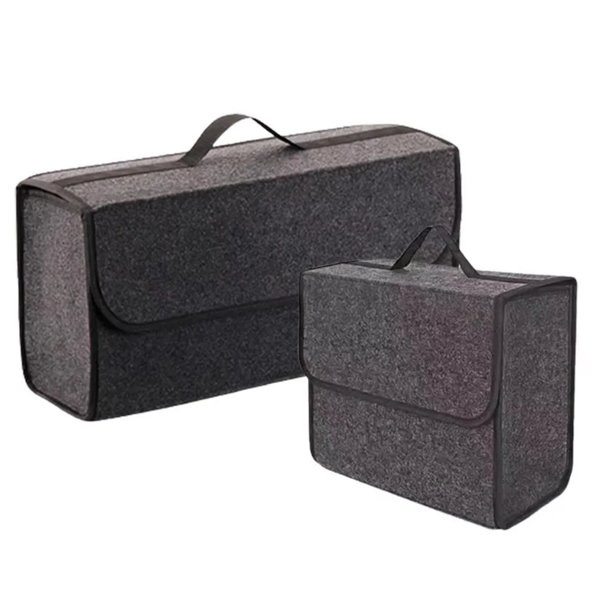 1PC Dark gray car felt storage box car storage bag enlarged and thickened soft felt storage box household storage box 4