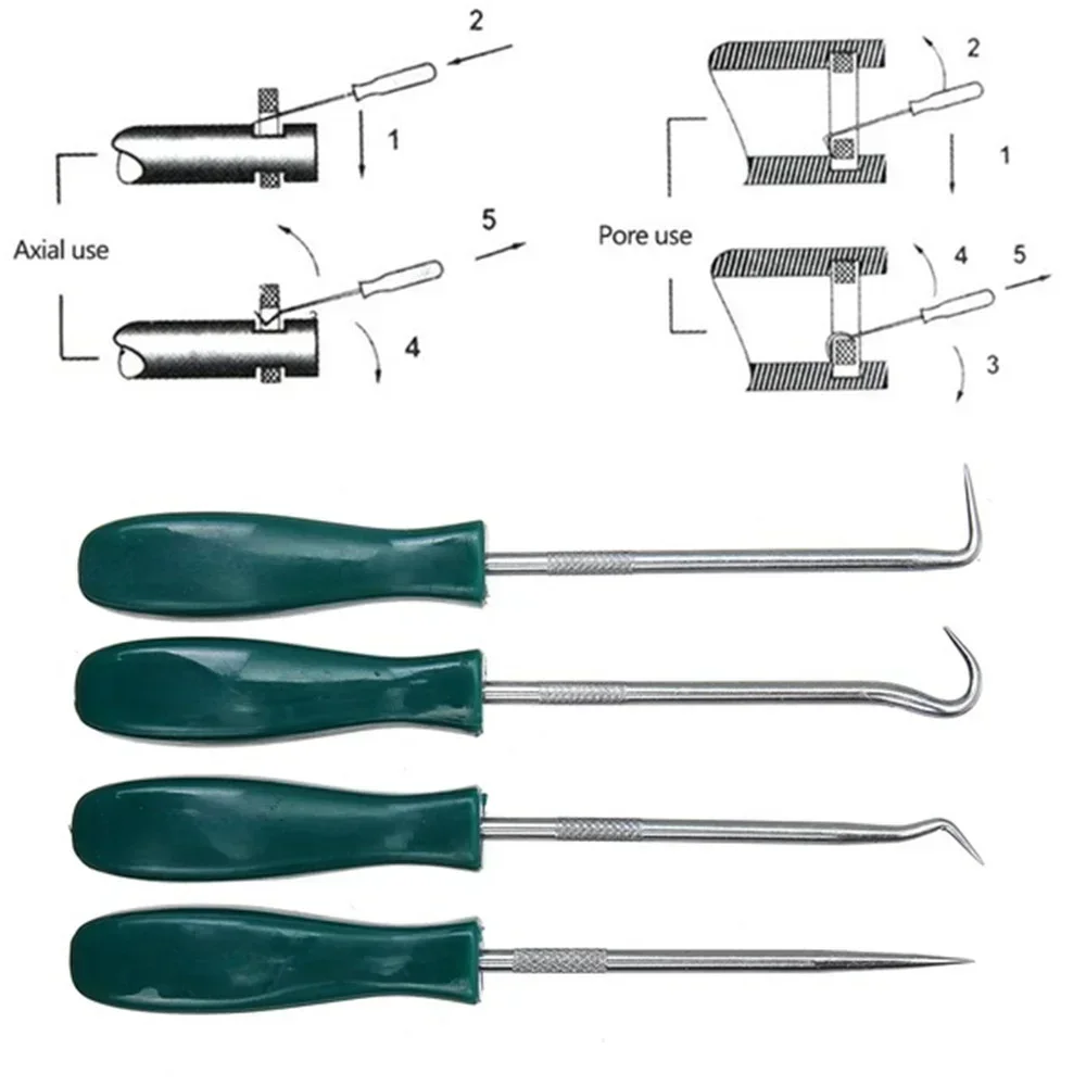 4Pcs Oil Seal Screwdrivers Set Car Auto Vehicle Pick Hooks For Garages General-Plumbers Mechanics Workshop Car Tools 135mm Amagi 2