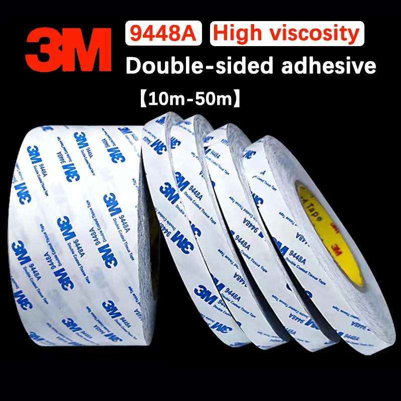 3M 9448A double-sided adhesive, ultra-thin, high viscosity, fixed, strong, non-trace, high temperature white 3M adhesive. 1