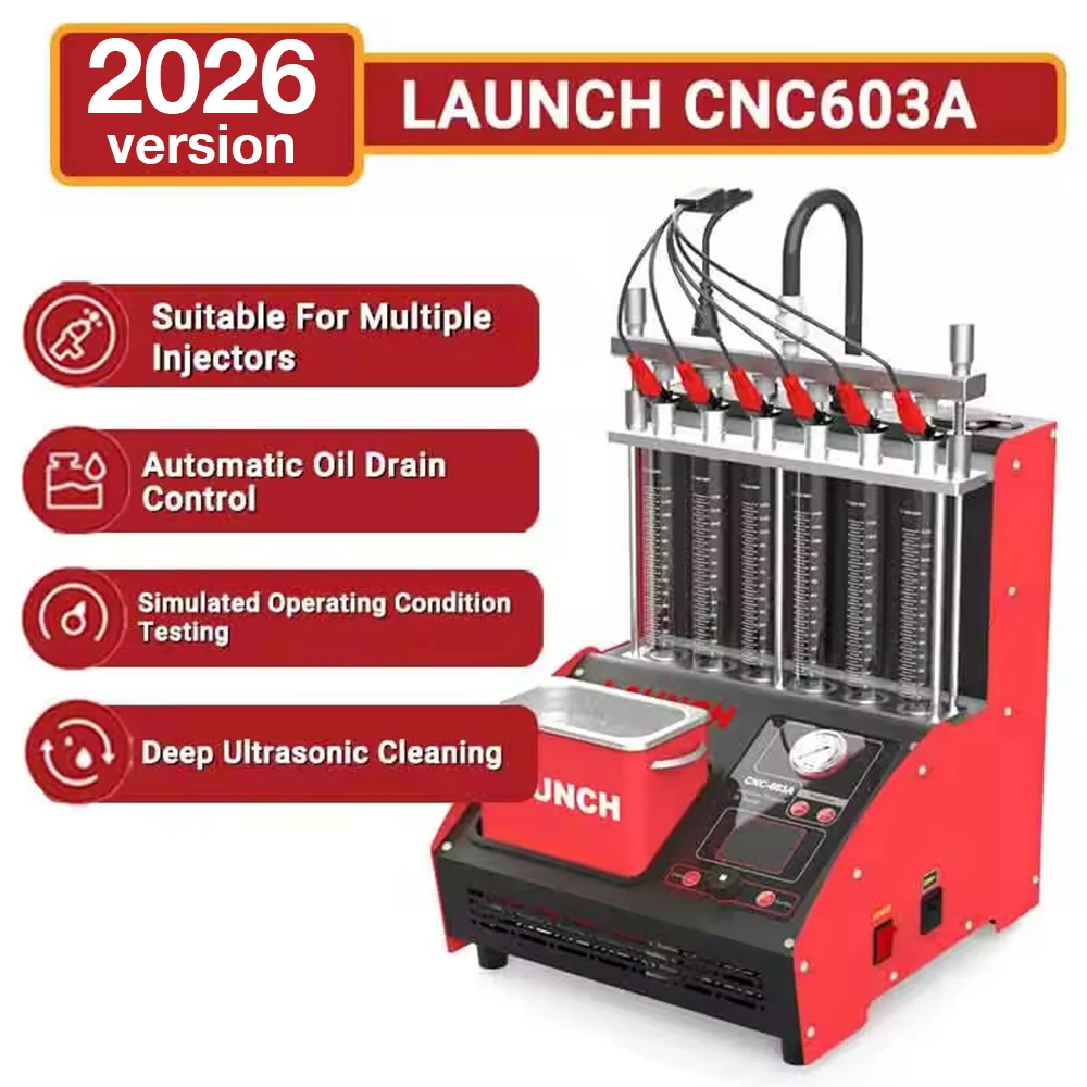 LAUNCH CNC603A Injector Cleaner And Tester 6 Cylinders Injector Cleaning Machine Ultrasonic Injector Tester 1