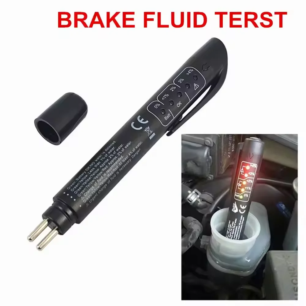 Universal Brake Fluid Tester Accurate Oil Quality Diagnostic Tools LED Indicator Liquid Testing Pen Automotive Brake Oil tester 1