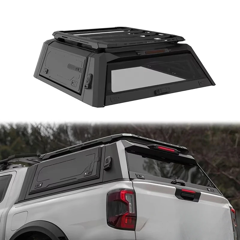 Half Height Truck Canopy High Quality Waterproof Hardtop Bed Cap Pickup 2
