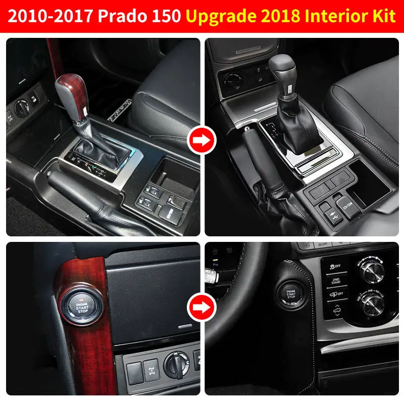 For 2010 2017 Upgrade 2018 Toyota Land Cruiser Prado LC150 150 j150 Interior Modification Kit Car Replacement Parts Accessories 6