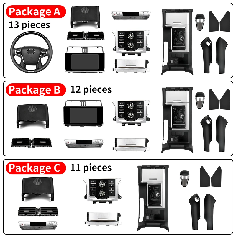 For 2010 2017 Upgrade 2018 Toyota Land Cruiser Prado LC150 150 j150 Interior Modification Kit Car Replacement Parts Accessories 4