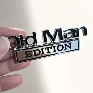 Old Man Edition 3D Emblem Sticker Badge Fender Funny Decals Car Truck Replacement Door Decoration for Universal  Car SUV 1