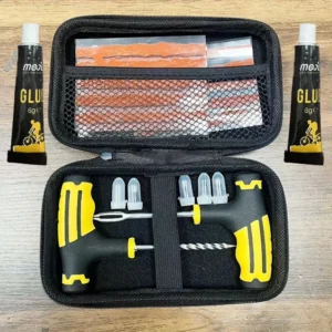 Emergency Tire Repair Kit - Heavy-Duty Glue & Rubber Strips for Flat Puncture Fix on Cars/Trucks/RVs, On-the-Go Safety Solution 1