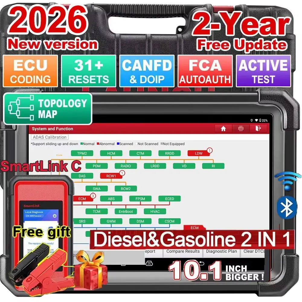 [2026 ALL-IN-ONE 12V Vehicles  & 24V truck tool ] LAUNCH X431 PRO3S+ SmartLink HDIII HD3 Heavy Duty Truck OBD Diagnostic Scanner 1