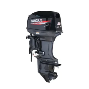 Hangkai 40HP Outboard Motor 2-Stroke 703cc Petrol Boat Engine,20" Long Shaft Water Cooled Tiller Handle,Marine Motor for Fishing 1