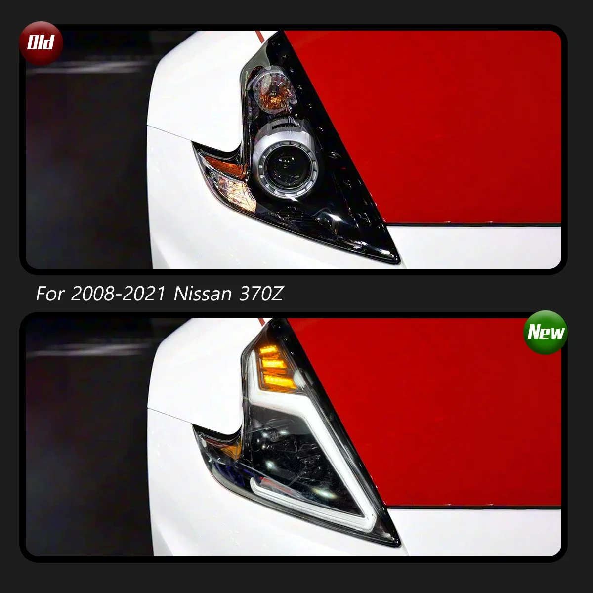 Auto Accessories Car For Nissan 370Z Headlight 2008-2021 Upgrade Modified to New DRL Dynamic Turn Signal LED Headlight 1