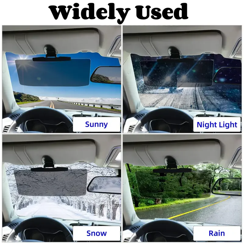 A Car Mounted Anti Glare Mirror, Anti UV Strong Light Vehicle Sunshade 5