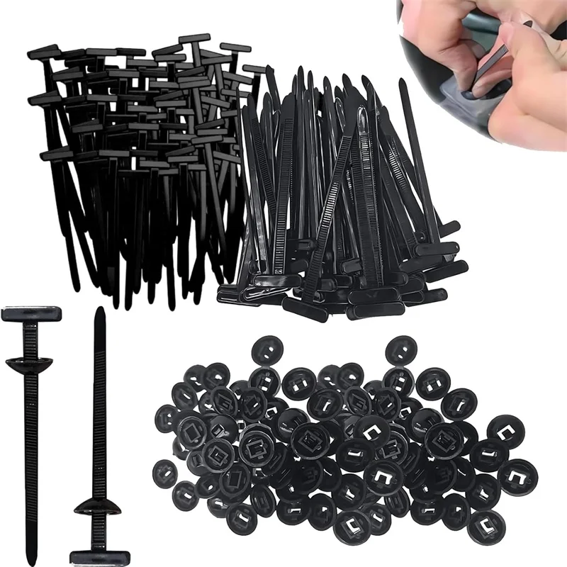 Nylon Universal Cable Tie Buckle Heavy Duty Self-Locking Nylon Zip Ties Holder Multipurpose Plastic Cable Ties Tool 1