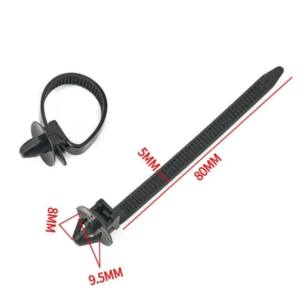 10/30/50PCS Car Nylon Black Cable Ties Push Mount Wire Harness Fastener Cable Clamp Clips Ties Management Car Wire Organizers 2