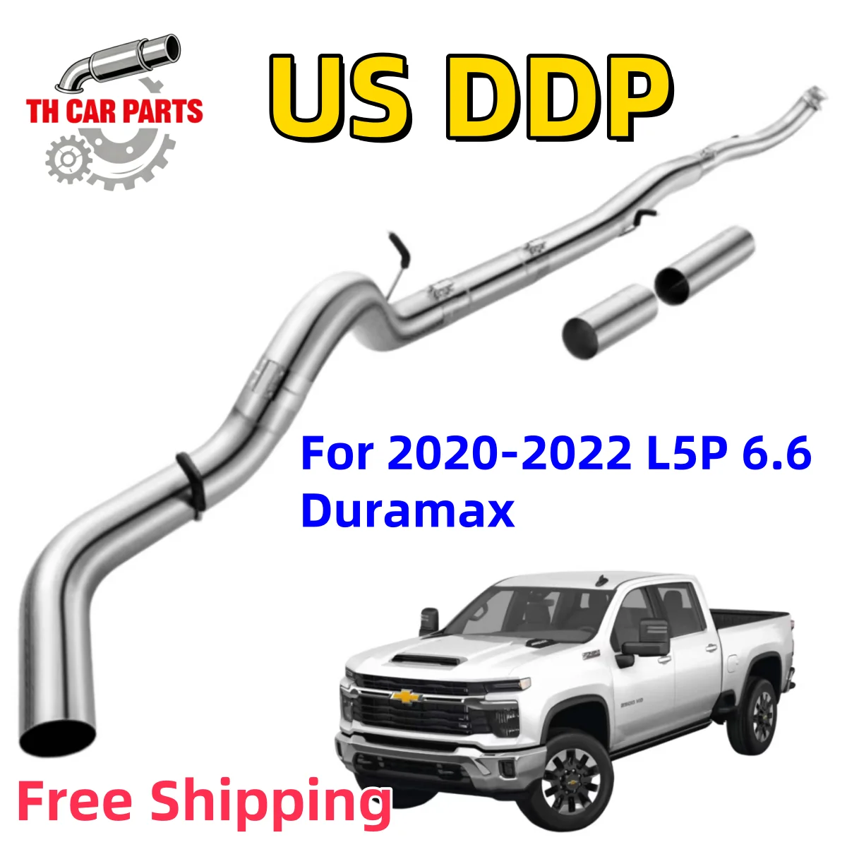 5" DPF Pipe For 2020-2022 L5P 6.6 Duramax DPF Race Pipe For Chevy GMC L5P 6.6 Duramax Diesel 1