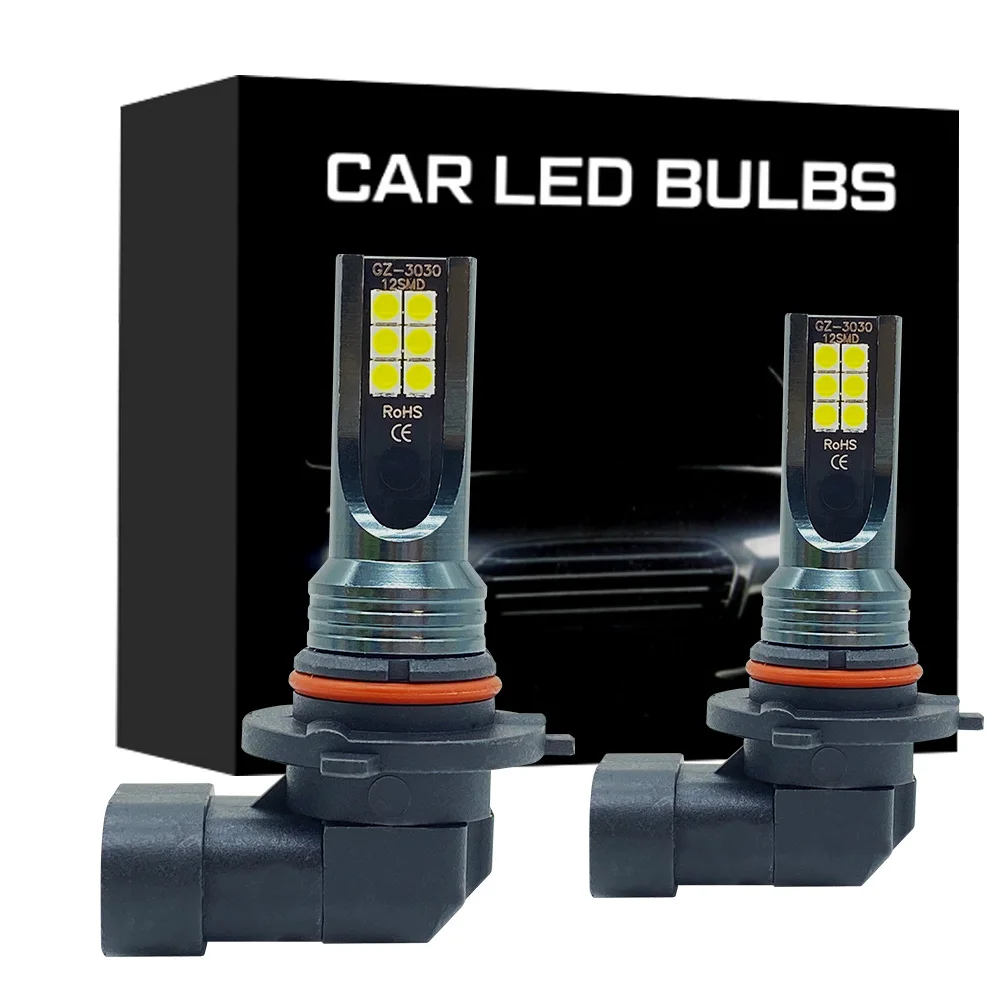 2Pcs 9005 9006 LED Headlight H11 H8 H9 H10 H1 H3 Car Fog Light Bulbs DRL H4 H7 Auto Driving Running Lamps 6000K 8000LM 80W 12V 6