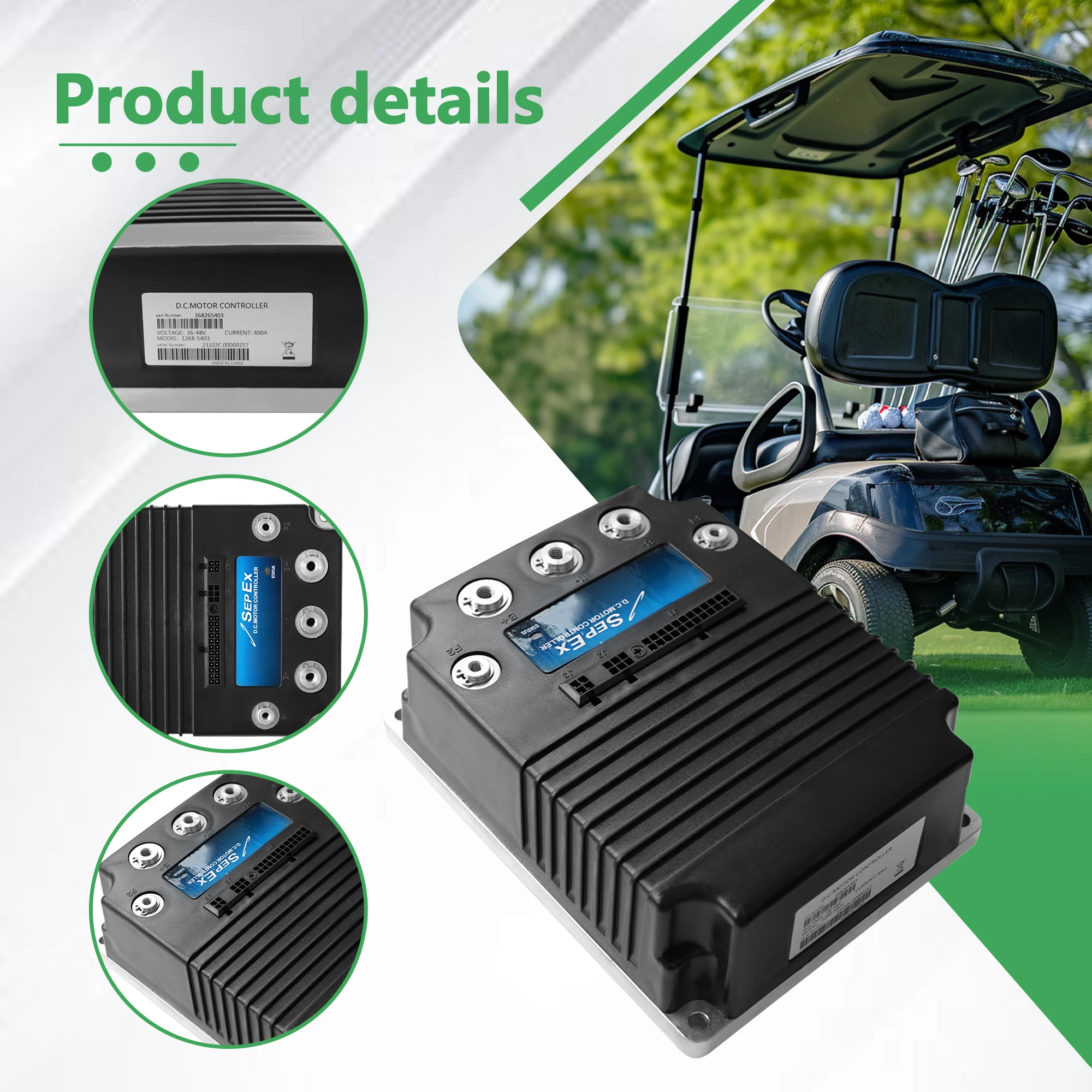 48V 400A 1268-5403 DC Sepex Motor Speed Controller for Curtis Ezgo Club Car Yamaha Golf Cart 1999-UP 5