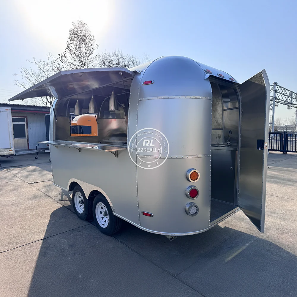 USA State Best Selling Food Truck with Full Kitchen Concession Bbq Food Trailer with Porch Fully Equipped Custom Food Truck 1