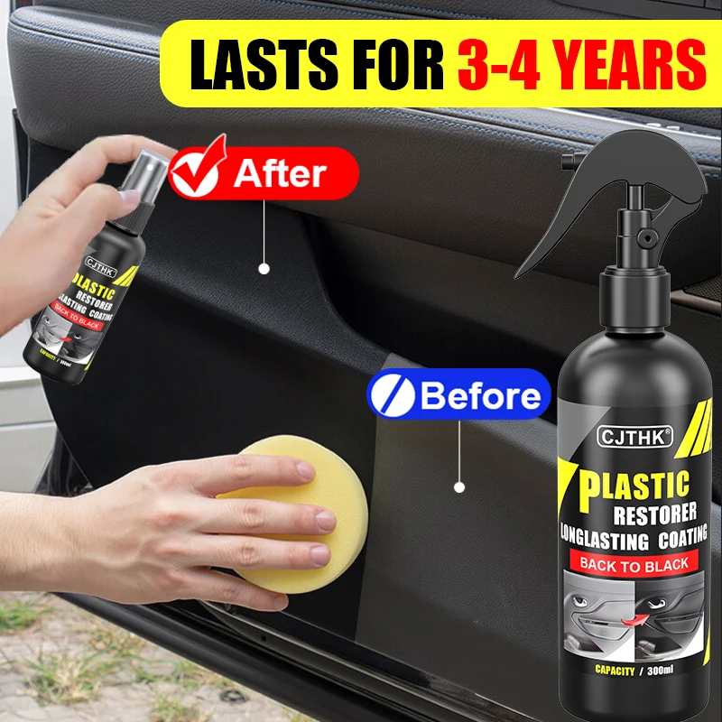 Car Plastic Restorer Back To Black Gloss Plastic Renovator Longlasting Coating Leather Restore Auto Polish Cleaning Products 1