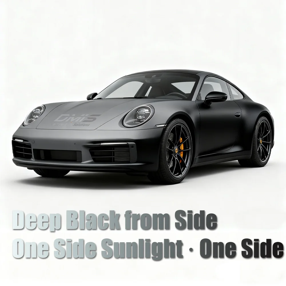 New Style in 2025 TPU Solar Eclipse Black Chameleon Wrap Black Color-Shift Vinyl PPF Car Paint Protective Film Body Sticker 3