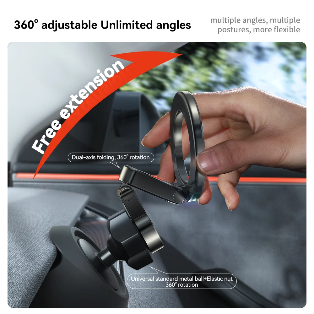 YZ For Tesla Model 3 Y Highland Juniper 2025 Stronger Magnetic adjustable Metal Car Phone support silicone base holder 2